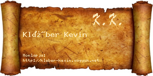 Kléber Kevin névjegykártya